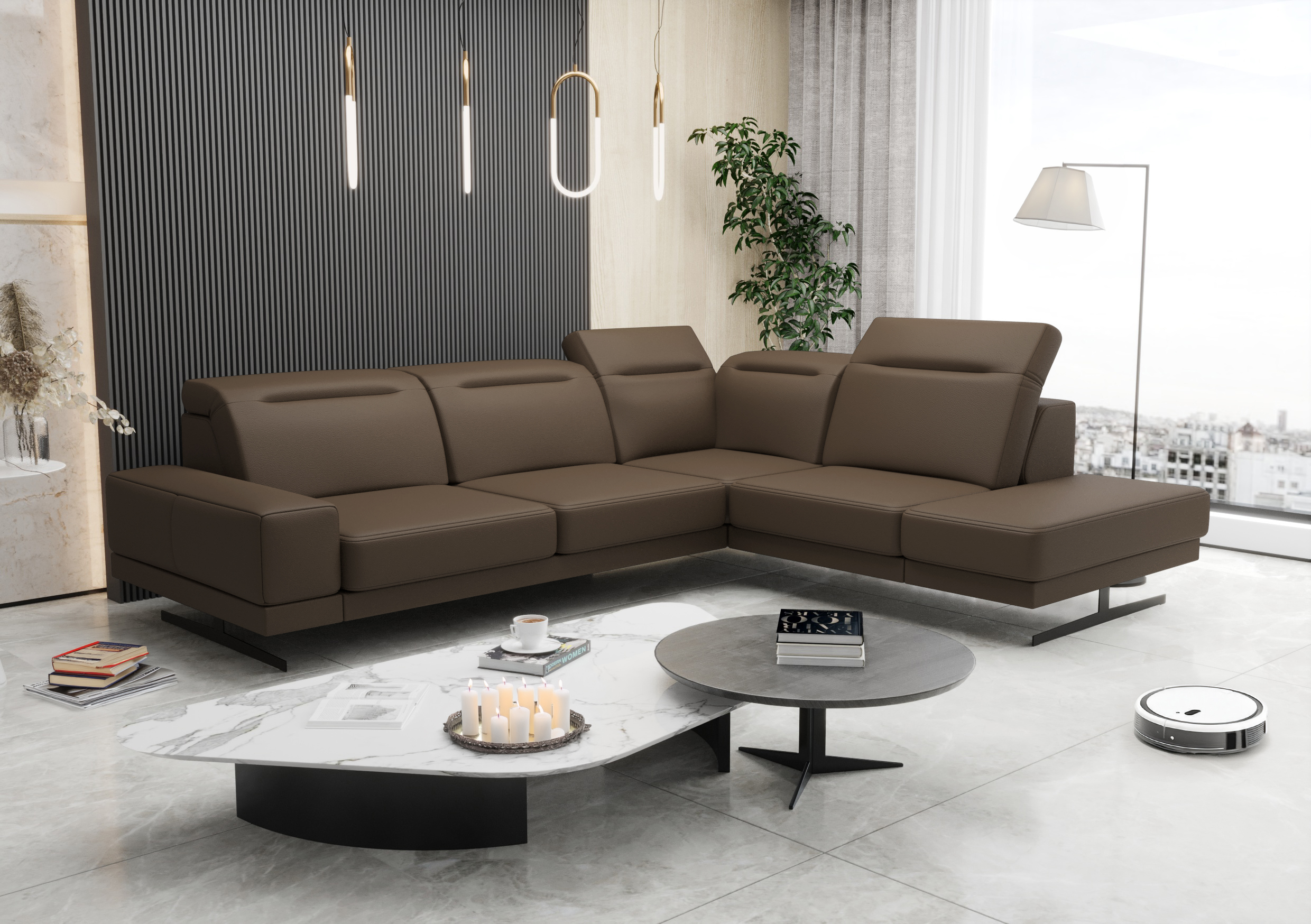 Fiore Ecksofa Echtleder
